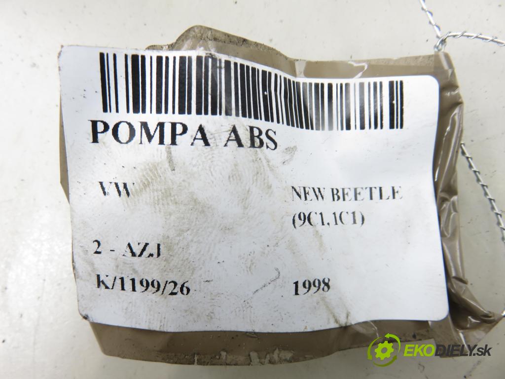 VW NEW BEETLE (9C1, 1C1) HB 1998 85,00 2 - AZJ 1984,00 pumpa ABS 1J0907379S ; 10094703053 ; 1J0614517 (Pumpa ABS)