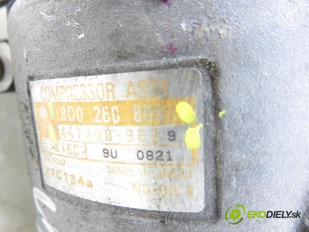 AUDI A4 (8D2, B5) SEDAN 2000 74,00 1.6 - AHL 1595,00 KOMPRESOR: klimatizace 8D0260808 ; 4472009638 (Kompresor klimatizace)