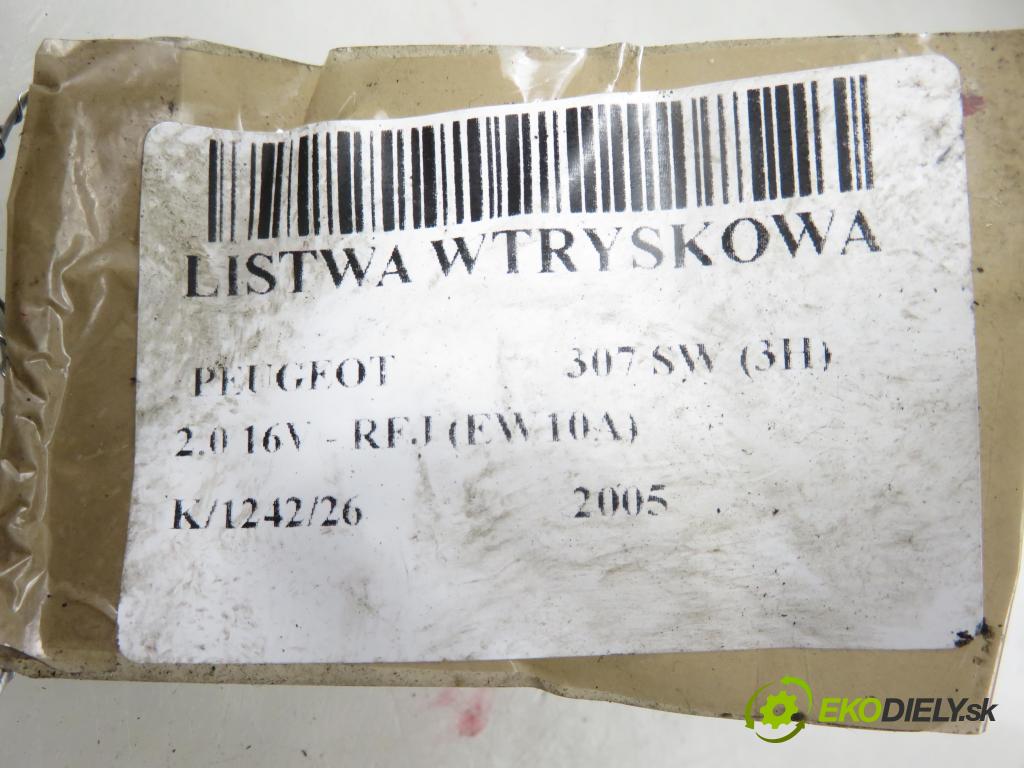 PEUGEOT 307 SW (3H) KOMBI 2005 0,00 2.0 16V - RFJ (EW10A) 1997,00 lišta vstřikovací 9628084680 (Vstřikovací lišta)