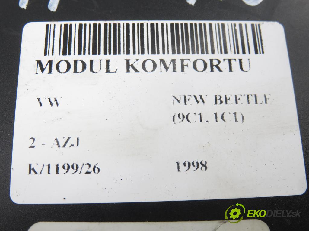 VW NEW BEETLE (9C1, 1C1) HB 1998 85,00 2 - AZJ 1984,00 MODUL komfortu 1J0959799AH ; 5DK00795451 ; 1JM907291