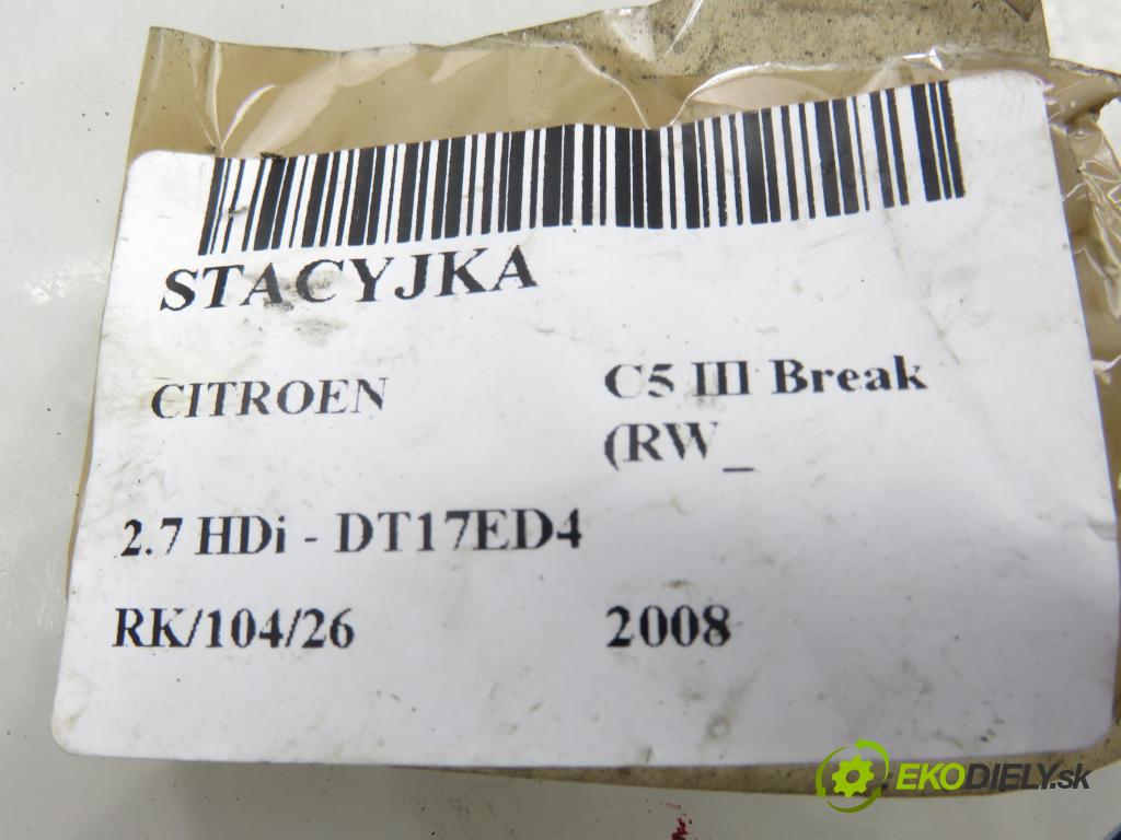 CITROEN C5 III Break (RW_) KOMBI 2008 150,00 2.7 HDi - UHZ (DT17BTED4) 2720,00 spínačka 36410600 ; 9663123380 (Spínací skříňka)