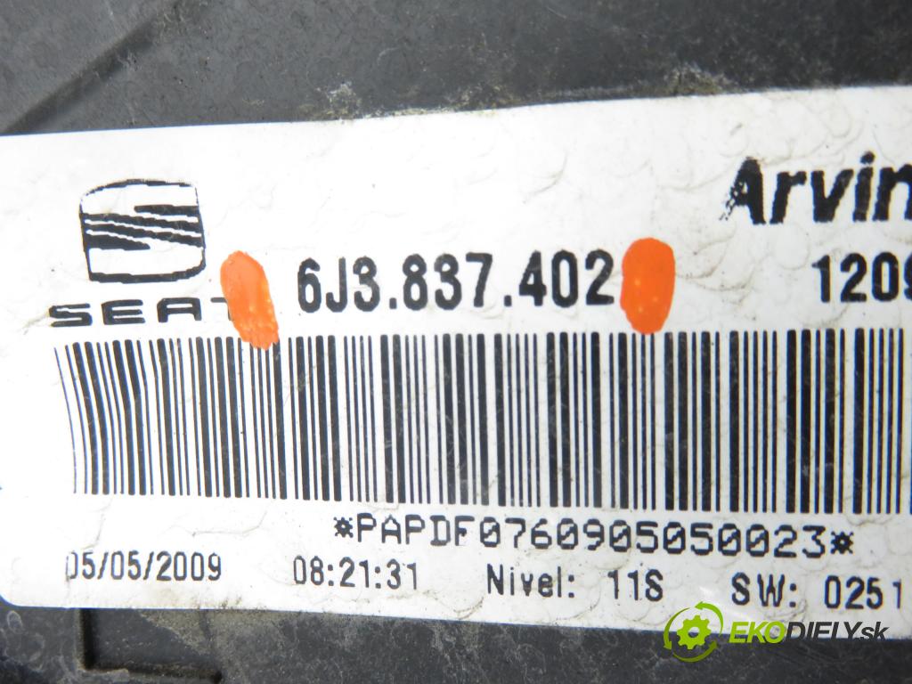 SEAT IBIZA IV (6J5, 6P1) HB 2009 77,00 1.6 - BTS 1598,00 mechanismus oken PPE 3D 6R0959802B ; 6J3837402