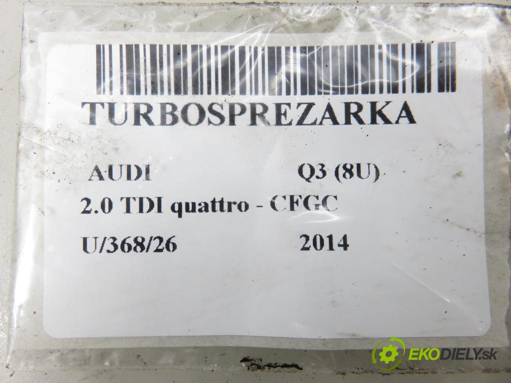 AUDI Q3 (8U) SUV 2014 130,00 2.0 TDI quattro - CFGC 1968,00 RYCHLONABÍJEČKA: 03L253010F (Kompletní turbodmychadlo)