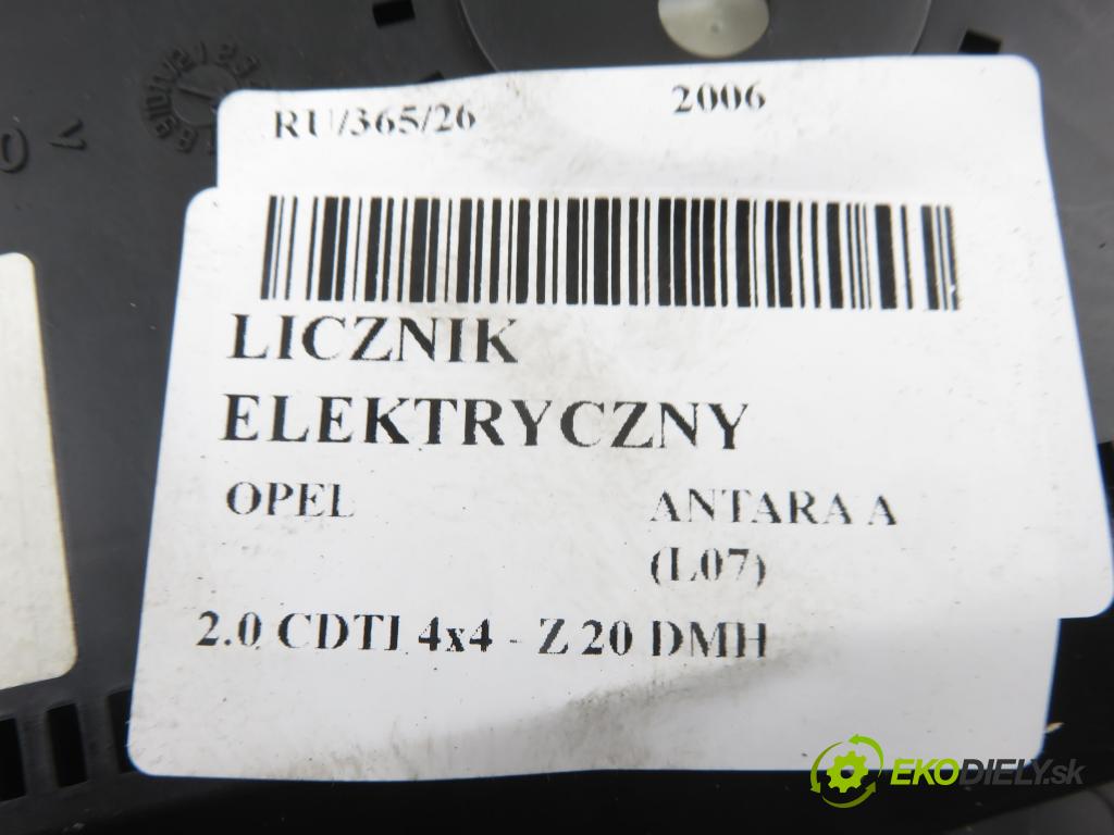 OPEL ANTARA A (L07) SUV 2006 110,00 2.0 CDTI 4x4 - Z 20 DMH 1991,00 prístrojovka elektrický 96941870 ; 01088275