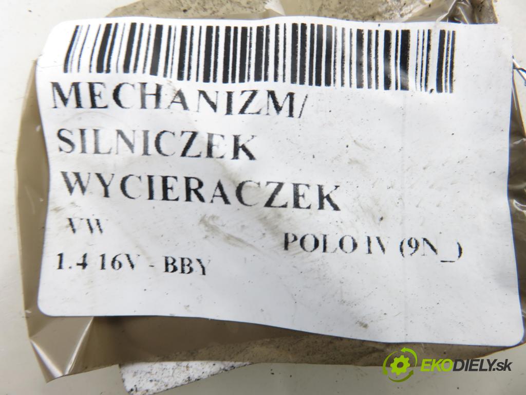 VW POLO (9N_) HB 2002 55,00 1.4 16V 75 - BBY 1390,00 Motorček stieračov 0390241524 ; 6Q1955119A