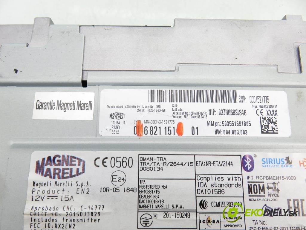BMW 2 Active Tourer (F45) MINIVAN 2016 110,00 218 d 150 - B47 C20 A 1995,00 RADIO CD 6821151