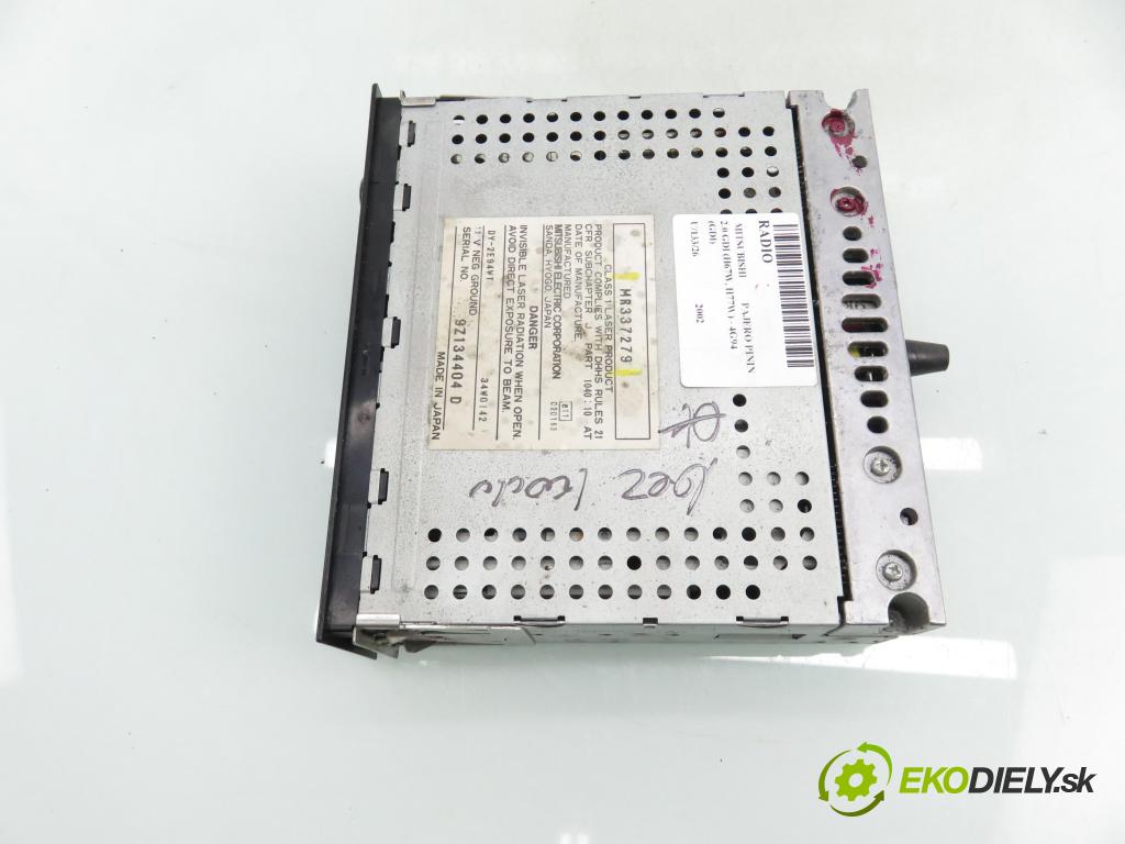 MITSUBISHI PAJERO PININ (H6_W, H7_W) SUV 2002 95,00 2.0 GDI (H67W, H77W) - 4G94 (GDI) 1999,00 RADIO CD MR337279
