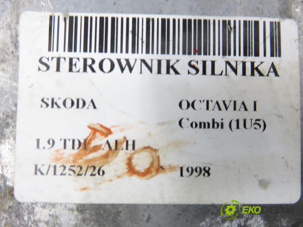 SKODA OCTAVIA I Combi (1U5) KOMBI 1998 66,00 1.9 TDI 90 - ALH 1896,00 řídící jednotka motora 038906018BQ ; 0281001849