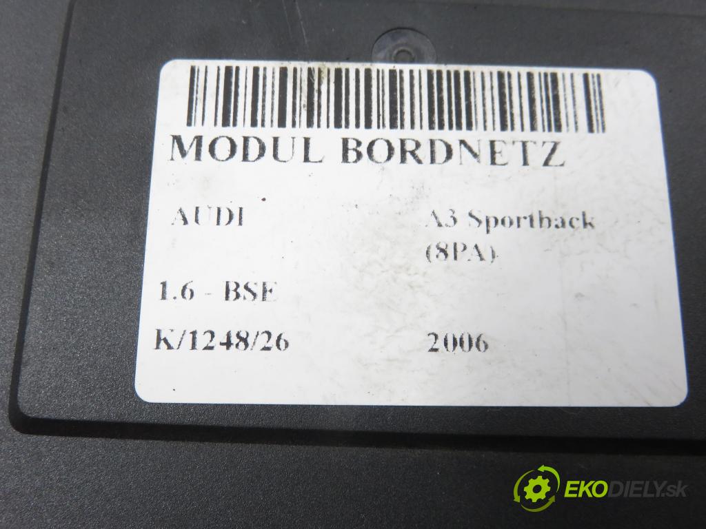 AUDI A3 Sportback (8PA) HB 2006 75,00 1.6 - BSE 1595,00 MODUL BORDNETZ 8P0907279F ; F005V00519