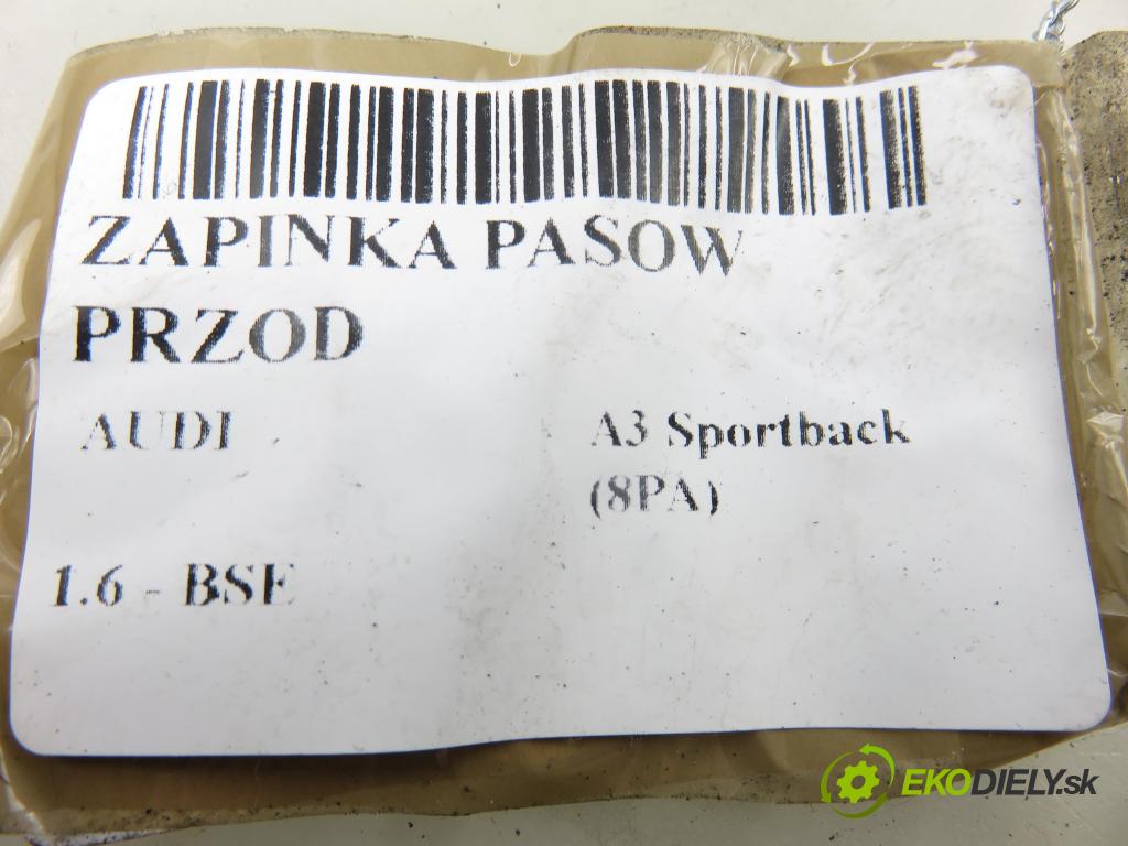AUDI A3 Sportback (8PA) HB 2006 75,00 1.6 - BSE 1595,00 zapínače pásů PŘEDNÍ: 8P0857755D ; 8P0857756C