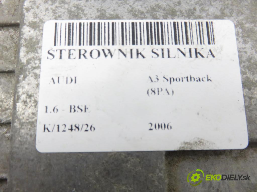 AUDI A3 Sportback (8PA) HB 2006 75,00 1.6 - BSE 1595,00 Riadiaca jednotka Motor 5WP4023001 ; 06SA906033EH
