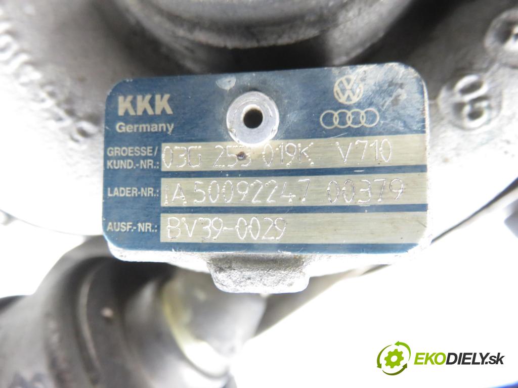 VW GOLF PLUS (5M1, 521) MINIVAN 2005 77,00 1.9 TDI - BLS 1896,00 RYCHLONABÍJEČKA: 03G253019K (Kompletní turbodmychadlo)
