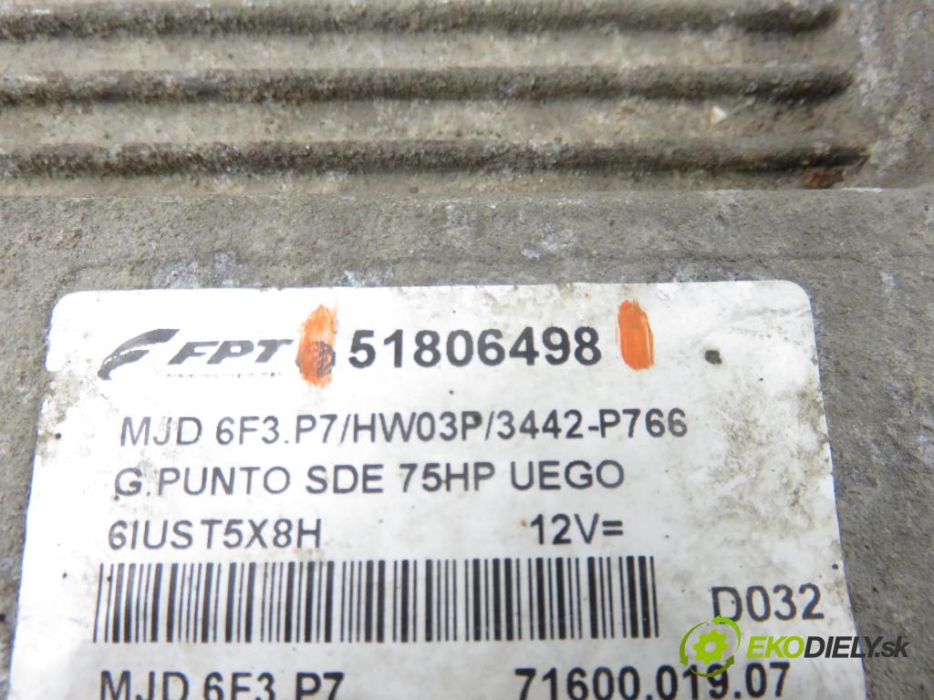 FIAT GRANDE PUNTO (199_) HB 2007 55,00 1.3 D Multijet - 199 A2.000 1248,00 Riadiaca jednotka Motor 51806498