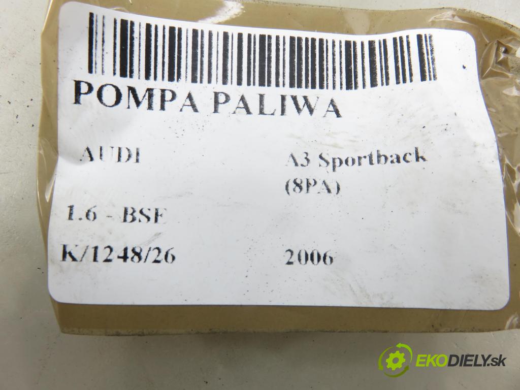 AUDI A3 Sportback (8PA) HB 2006 75,00 1.6 - BSE 1595,00 pumpa paliva 1K0919051M ; A2C53041383