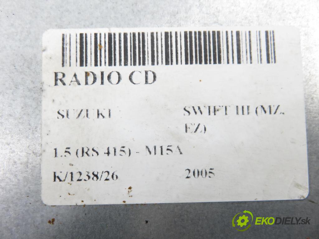 SUZUKI SWIFT III (MZ, EZ) HB 2005 75,00 1.5 (RS 415) - M15A 1490,00 RADIO CD