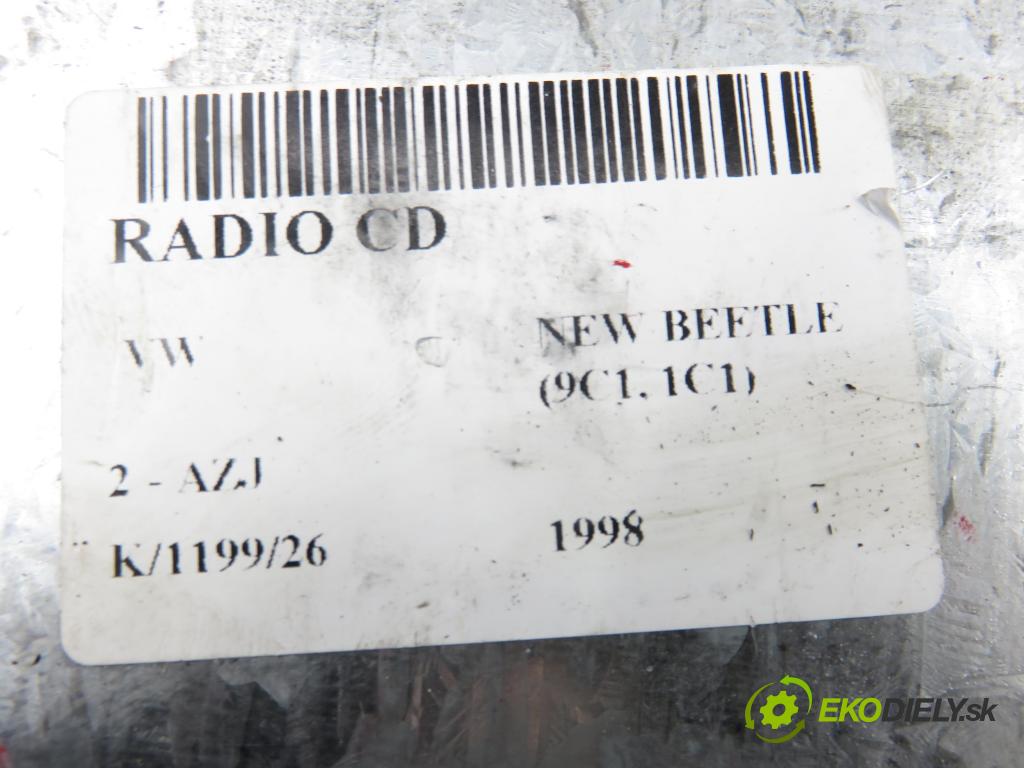 VW NEW BEETLE (9C1, 1C1) HB 1998 85,00 2 - AZJ 1984,00 RADIO modul 1C0035186