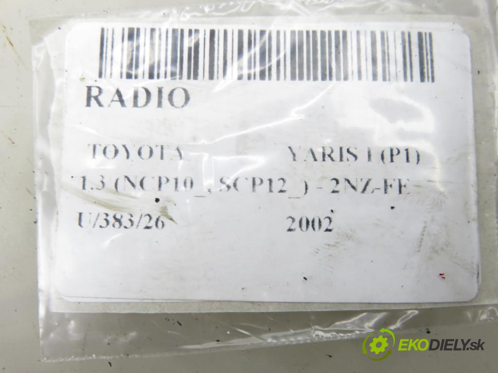 TOYOTA YARIS (_P1_) HB 2002 63,00 1.3 VVTi 86 - 2NZ-FE 1299,00 RADIO CD Modul 0860100906