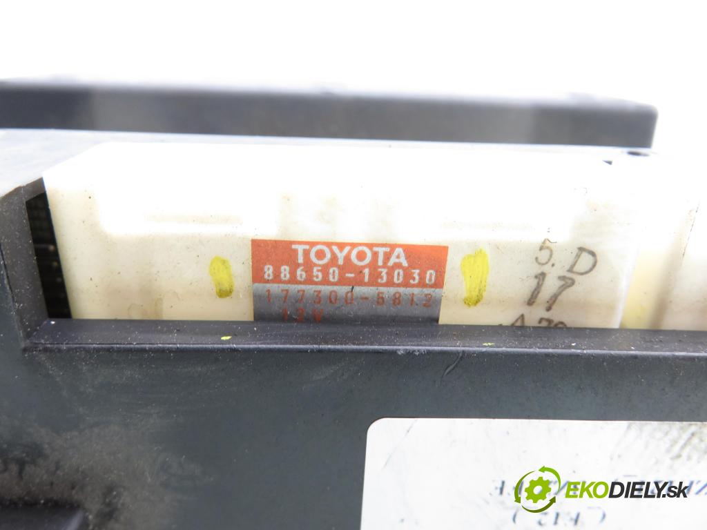 TOYOTA COROLLA (_E12_) HB 2002 81,00 1.6 VVT-i (ZZE121_) - 3ZZ-FE 1598,00 Panel topení KLIMATRONIK 8865013030 ; 1773005812