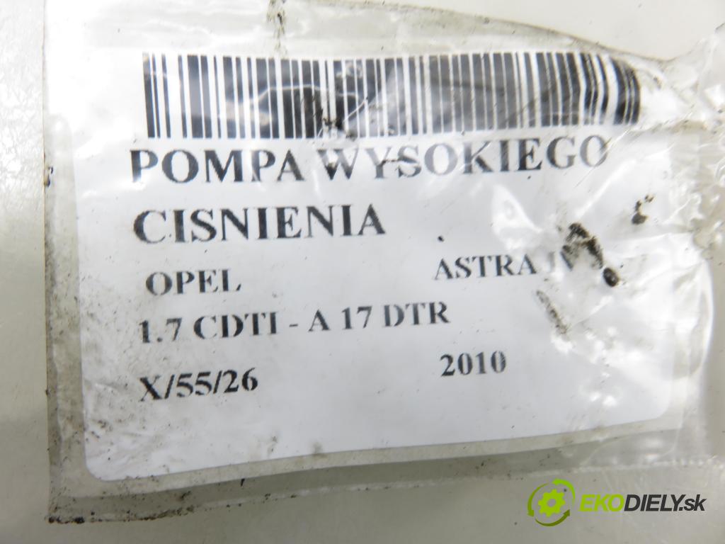 OPEL ASTRA J HB 2010 92,00 1.7 CDTI - A 17 DTR 1686,00 pumpa vysokého TLAK: 8980924670