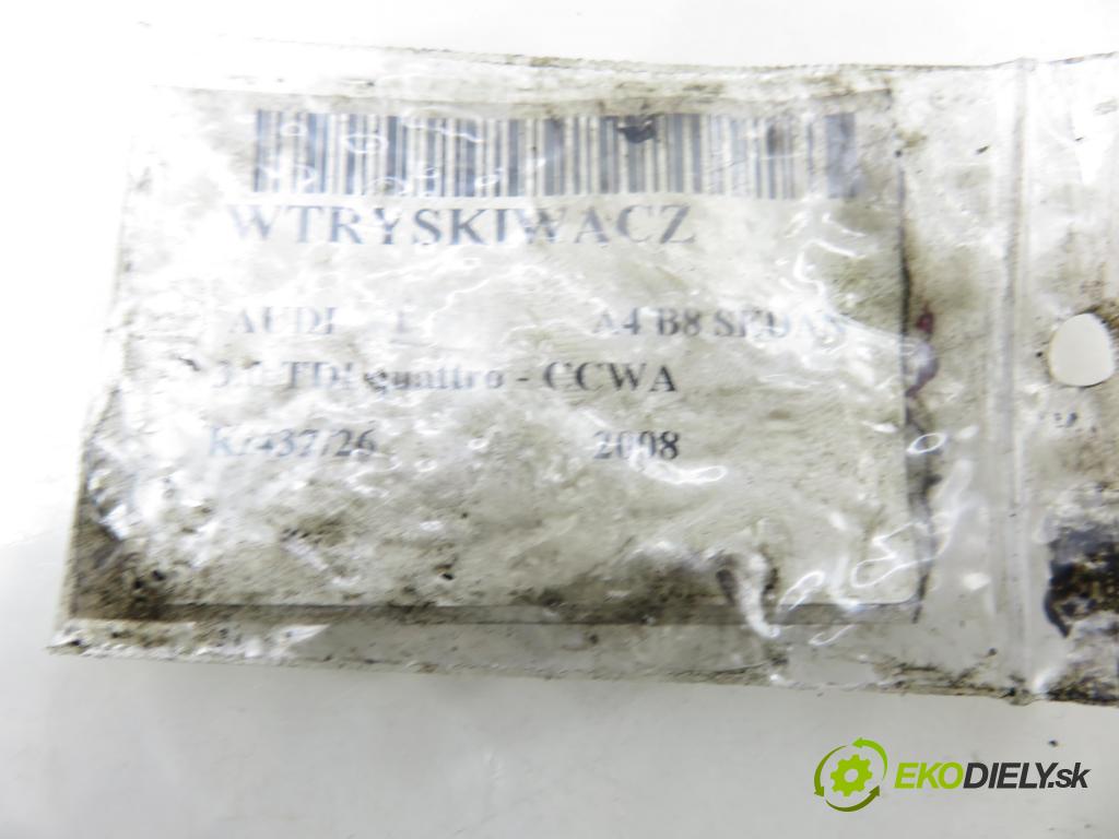 AUDI A4 (8K2, B8) SEDAN 2008 176,00 3.0 TDI quattro - CCWA 2967,00 vstřikovač 059130277BE ; 0445116023 (Vstřikovač paliva)