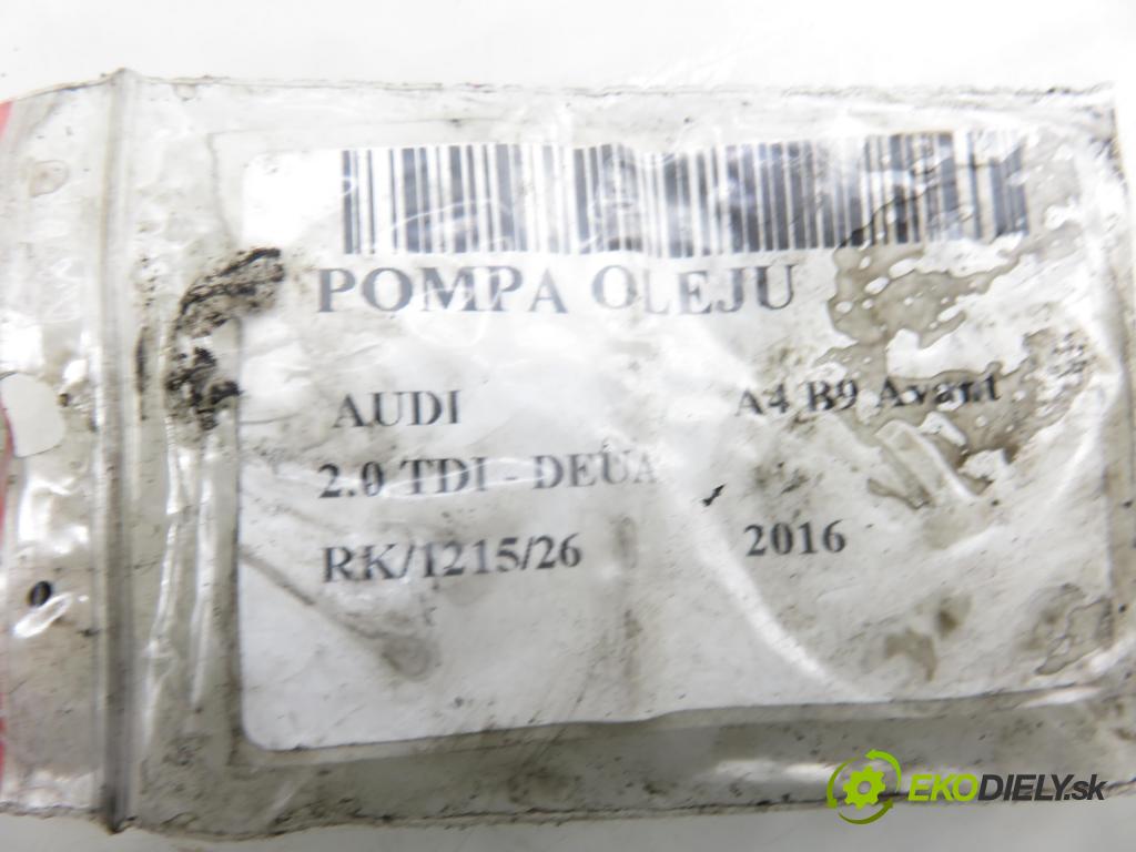 AUDI A4 Avant (8W5, B9) KOMBI 2016 110,00 2.0 TDI - DEUA 1968,00 Pumpa oleja 04L145208AA ; 04L115263B (Olejová pumpa)