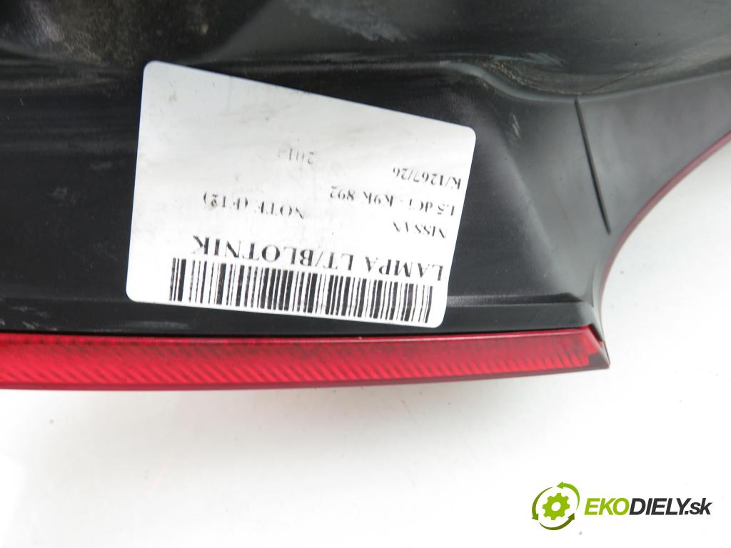 NISSAN NOTE (E12) MINIVAN 2014 66,00 1.5 dCi - K9K 892 1461,00 světlo levé zadní 265553VA0A
