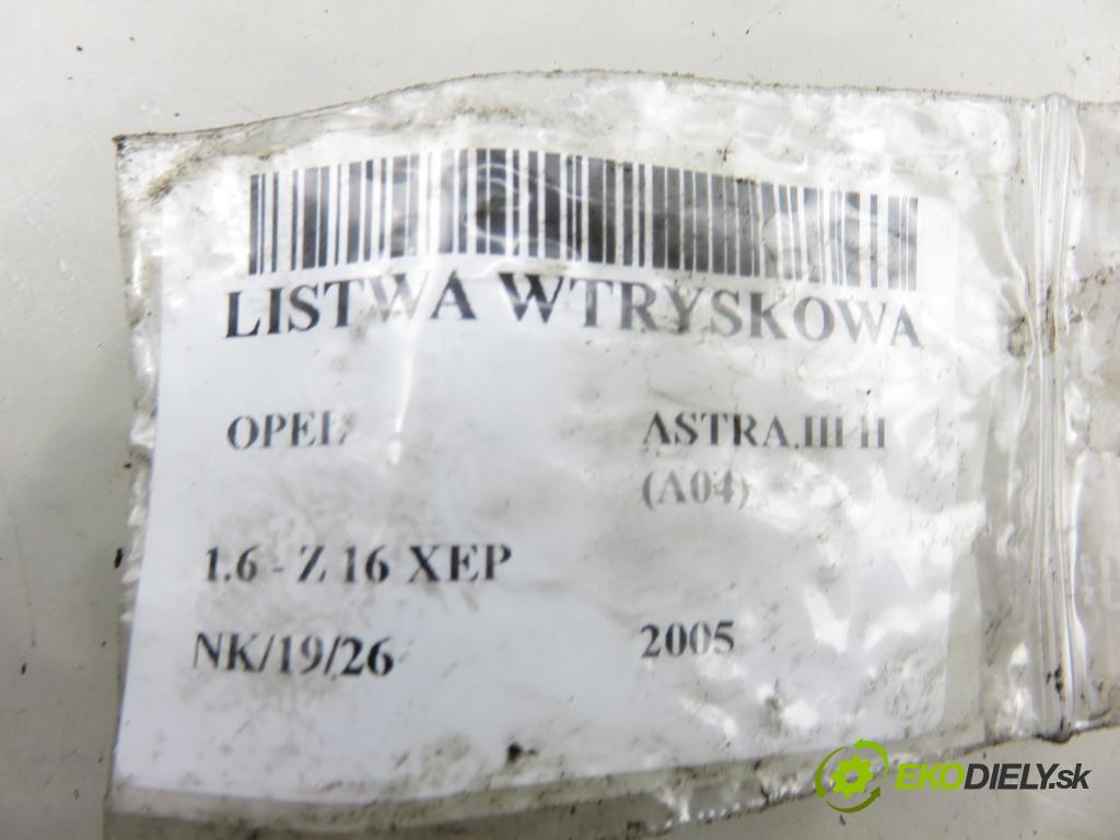 OPEL ASTRA H (A04) HB 2005 77,00 1.6 - Z 16 XEP 1598,00 Lišta vstrekovacia 25343299 (Vstrekovacia lišta)