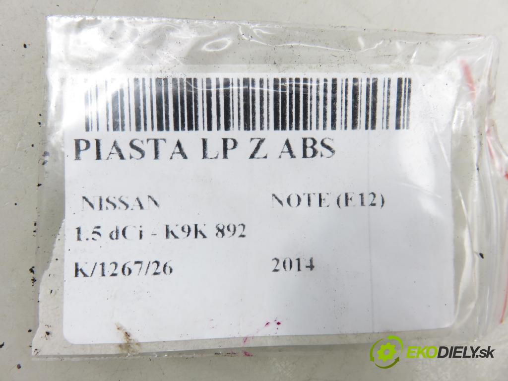 NISSAN NOTE (E12) MINIVAN 2014 0,00 1.5 dCi - K9K 608 1461,00 náboj LP ABS