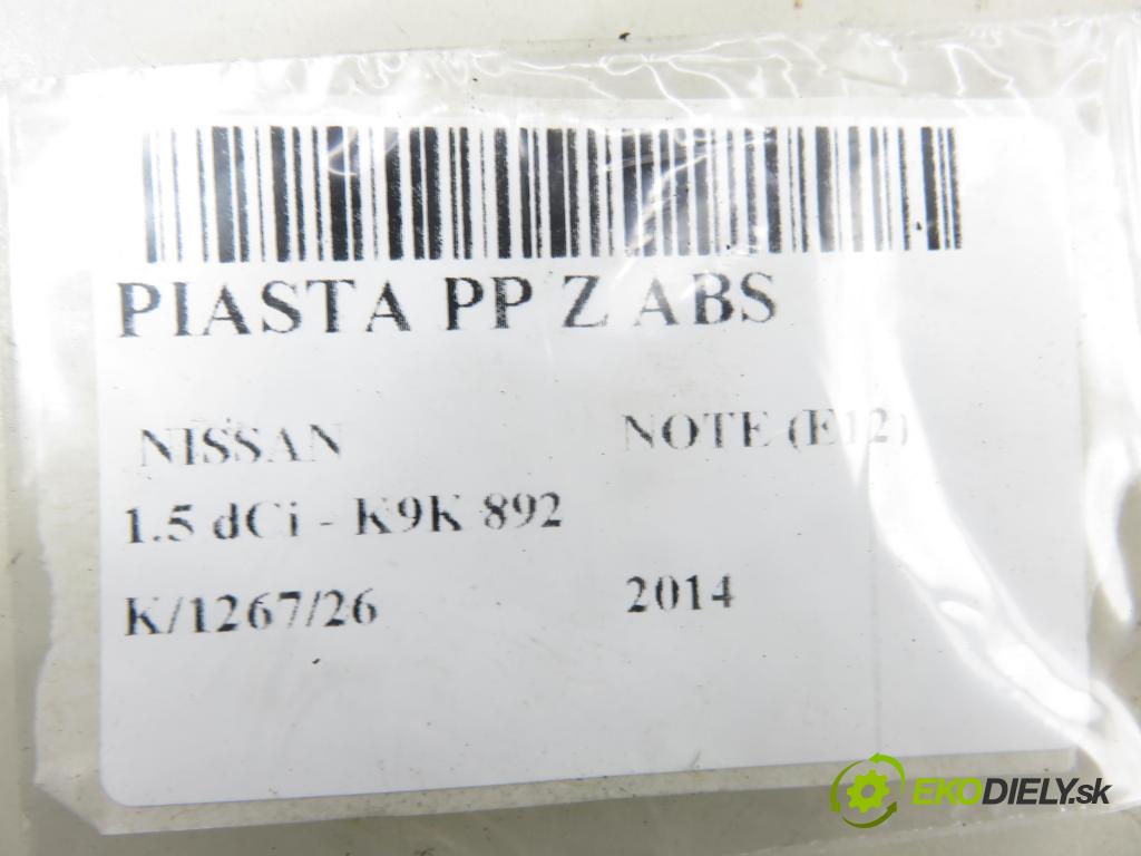 NISSAN NOTE (E12) MINIVAN 2014 0,00 1.5 dCi - K9K 608 1461,00 náboj PP ABS