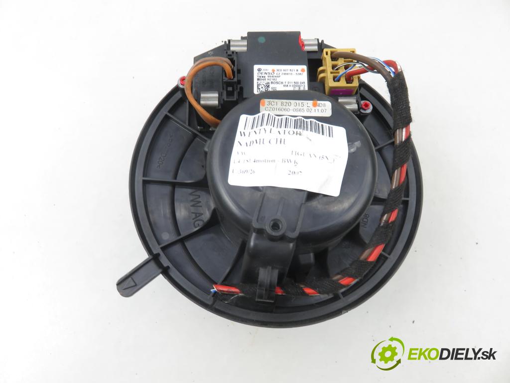 VW TIGUAN (5N_) SUV 2007 110,00 1.4 TSI 4motion - BWK 1390,00 Ventilátor vetráku 3C1820015L ; 3C0907521B