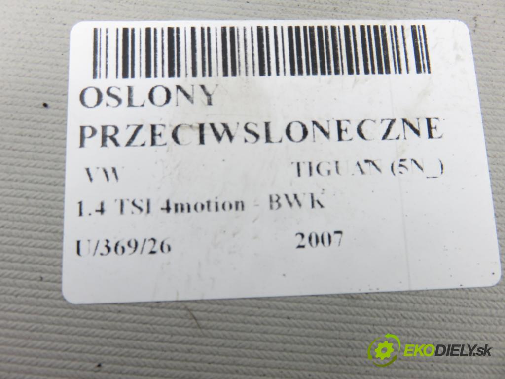 VW TIGUAN (5N_) SUV 2007 110,00 1.4 TSI 4motion - BWK 1390,00 KRYTY SLUNEČNÍ SVĚTLO