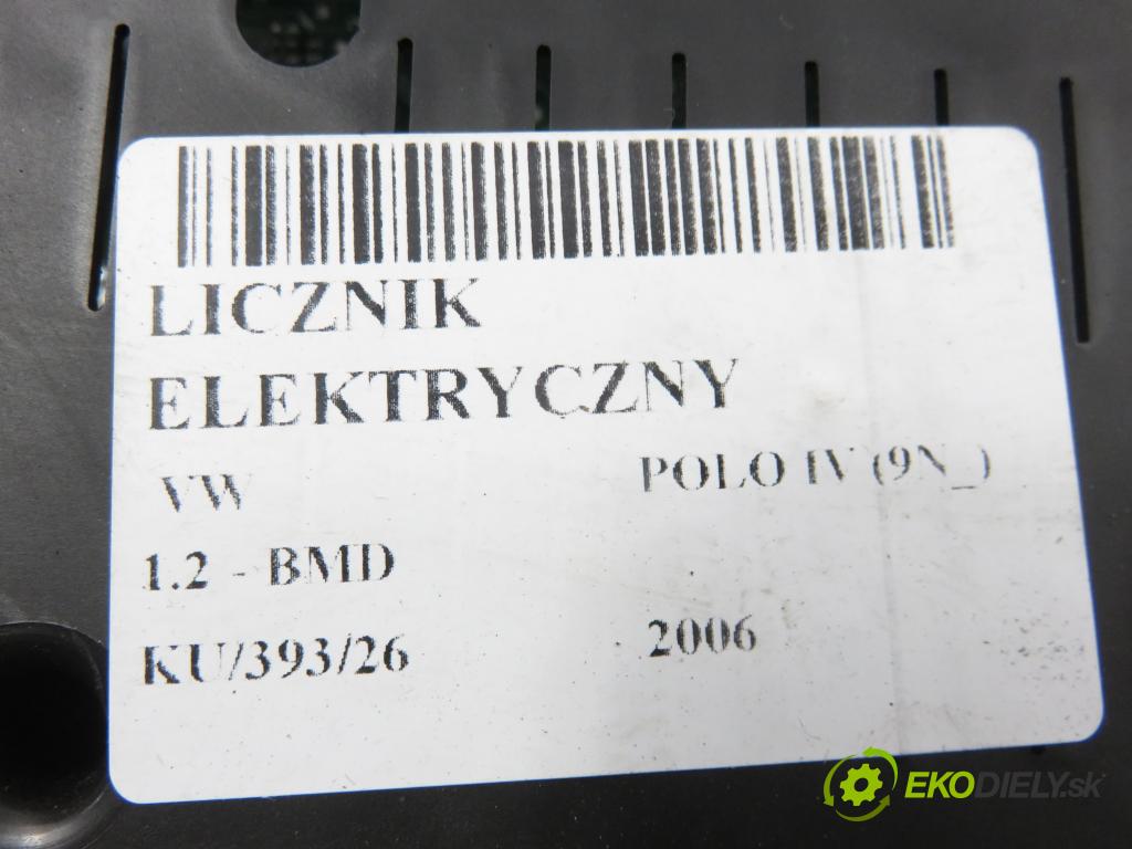VW POLO (9N_) HB 2006 40,00 1.2 - BMD 1198,00 prístrojovka elektrický 6Q0920803E