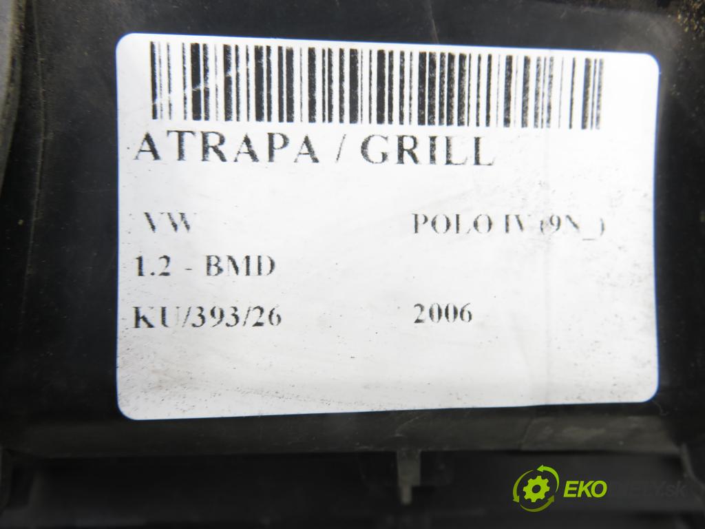 VW POLO (9N_) HB 2006 40,00 1.2 - BMD 1198,00 mřížka / maska 6Q0853653E