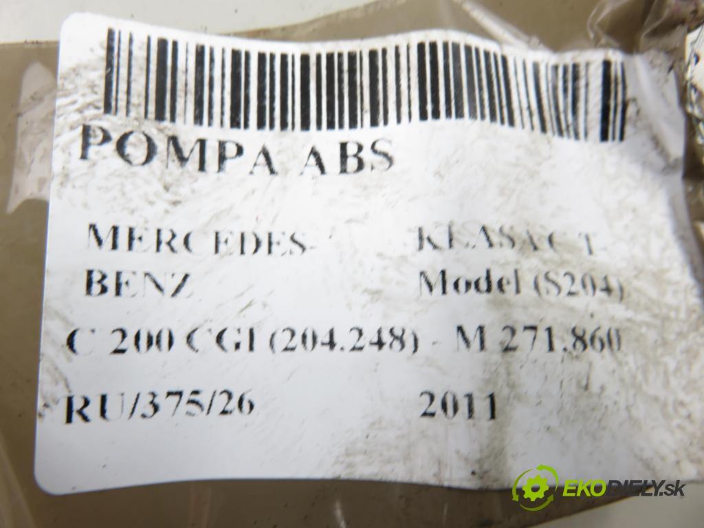 MERCEDES-BENZ KLASA C T-Model (S204) KOMBI 2011 135,00 C 200 CGI (204.248) - M 271.860 1796,00 pumpa ABS 2049012500 ; 10092623353 ; 2044312012 (Pumpa ABS)