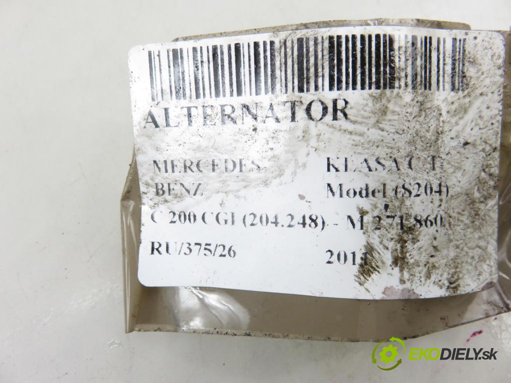 MERCEDES-BENZ KLASA C T-Model (S204) KOMBI 2011 135,00 C 200 CGI (204.248) - M 271.860 1796,00 Alternátor 0141541402 (Alternátor)