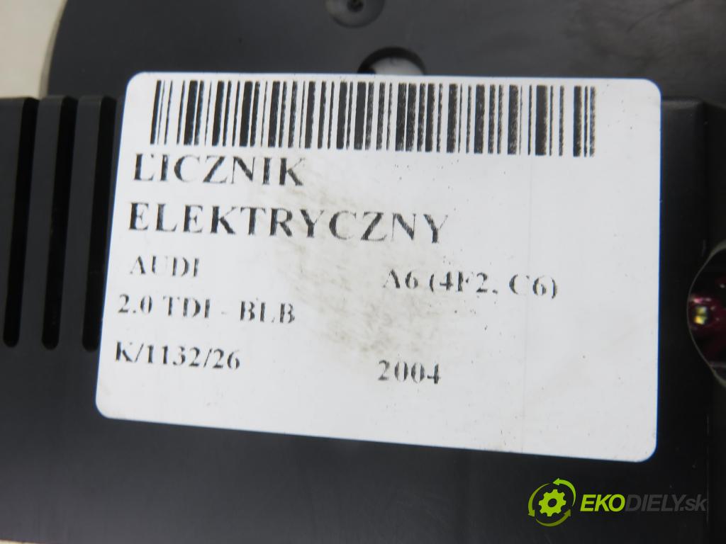 AUDI A6 (4F2, C6) SEDAN 2004 103,00 2.0 TDI - BLB 1968,00 Prístrojovka elektrický 4F0920900N ; 4F0910900A