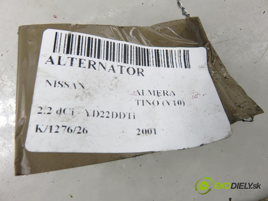 NISSAN ALMERA TINO (V10) MINIVAN 2001 84,00 2.2 dCi - YD22DDTi 2184,00 Alternátor 23100BN300 ; LR1100724 (Alternátor)