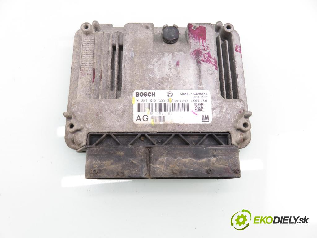 OPEL VECTRA C (Z02) LIFTBACK 2006 88,00 1.9 CDTI - Z 19 DT 1910,00 Riadiaca jednotka Motor 55197152AG ; 0281012533