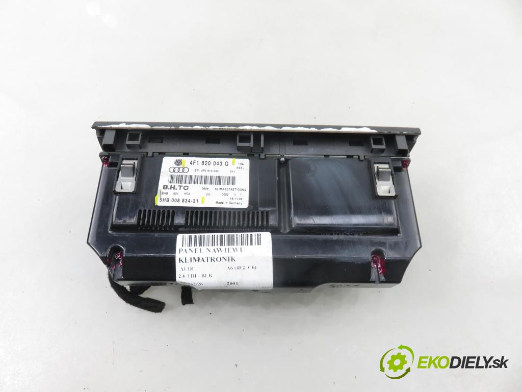 AUDI A6 (4F2, C6) SEDAN 2004 103,00 2.0 TDI - BLB 1968,00 Panel kúrenia KLIMATRONIK 4F1820043G ; 5HB00883431