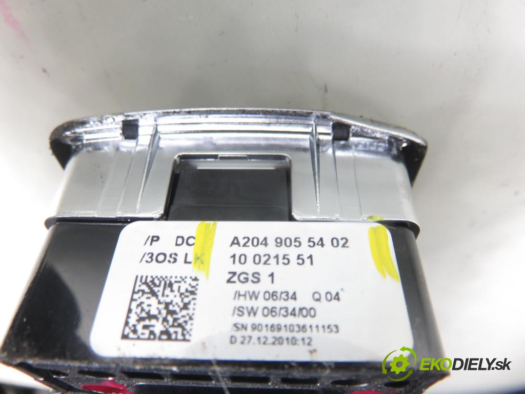 MERCEDES-BENZ KLASA C T-Model (S204) KOMBI 2011 135,00 C 200 CGI (204.248) - M 271.860 1796,00 Panel ovládaní oken 2049055402
