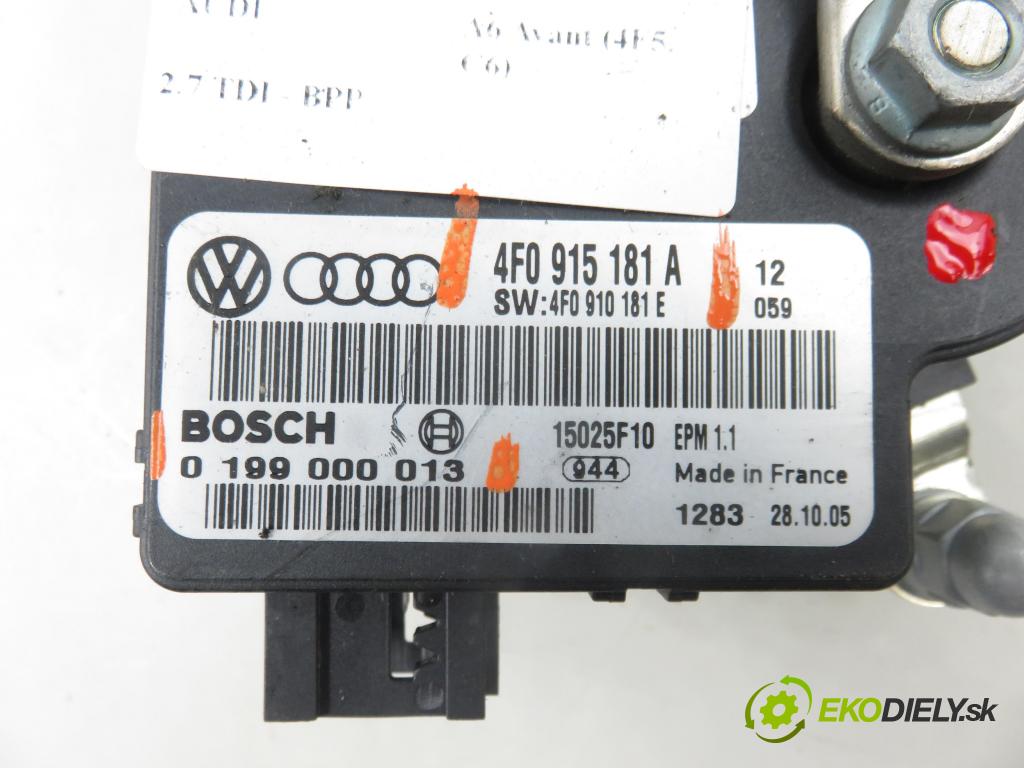 AUDI A6 Avant (4F5, C6) KOMBI 2005 132,00 2.7 TDI - BPP 2698,00 MODUL akumulátora 4F0915181A ; 4F0910181E ; 0199000013