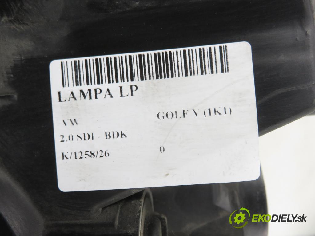 VW GOLF V (1K1) HB 2004 55,00 2.0 SDI - BDK 1968,00 světlo LP 1K6941005D ; 4VFX13006AD