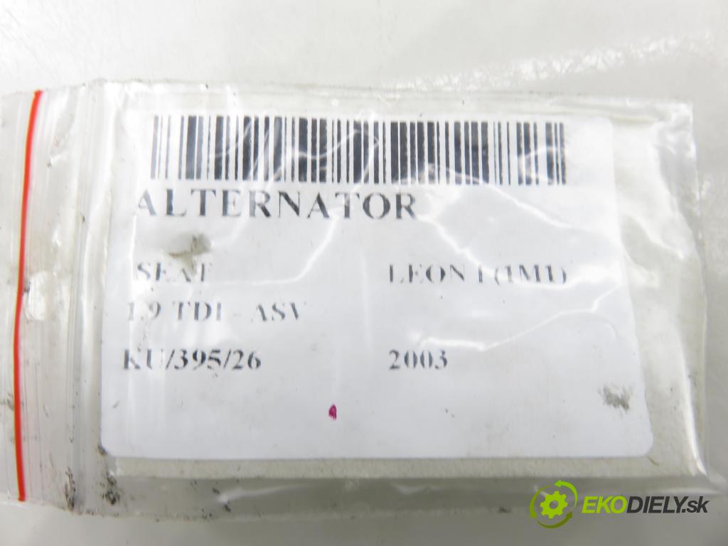 SEAT LEON (1M1) HB 2003 81,00 1.9 TDI 110 - ASV 1896,00 Alternátor 06F903023C (Alternátor)