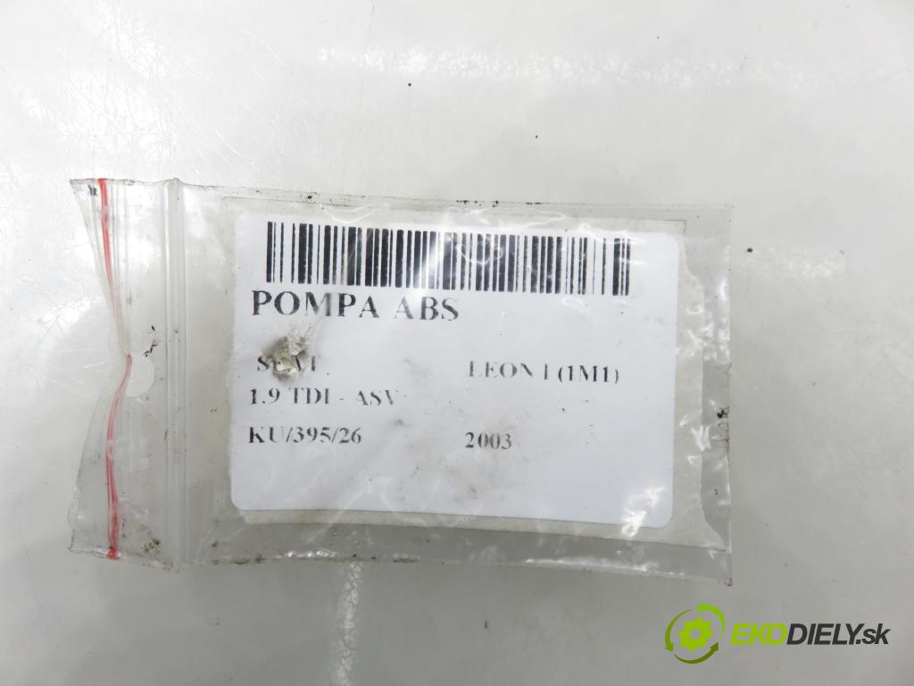 SEAT LEON (1M1) HB 2003 81,00 1.9 TDI 110 - ASV 1896,00 Pumpa ABS 1C0907379L ; 10096003343 ; 1J0614117G (Pumpa ABS)