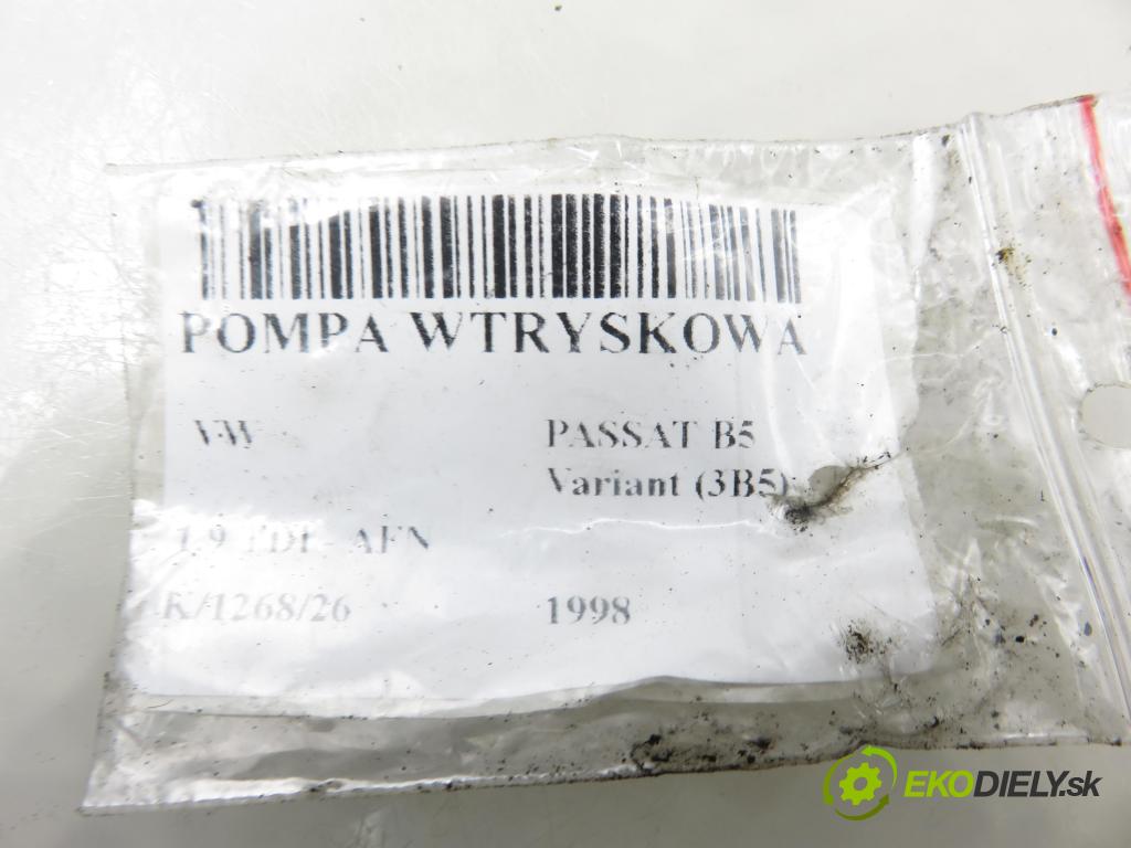VW PASSAT B5 Variant (3B5) KOMBI 1998 81,00 1.9 TDI 110 - AFN 1896,00 pumpa vstřikovací 0460404969 ; 028130115A (Vstřikovací čerpadlo)