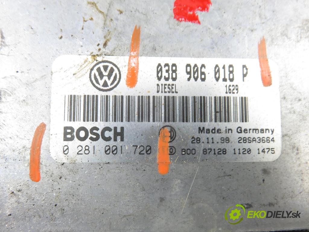 VW PASSAT B5 Variant (3B5) KOMBI 1998 81,00 1.9 TDI 110 - AFN 1896,00 řídící jednotka motora 038906018P ; 0281001720