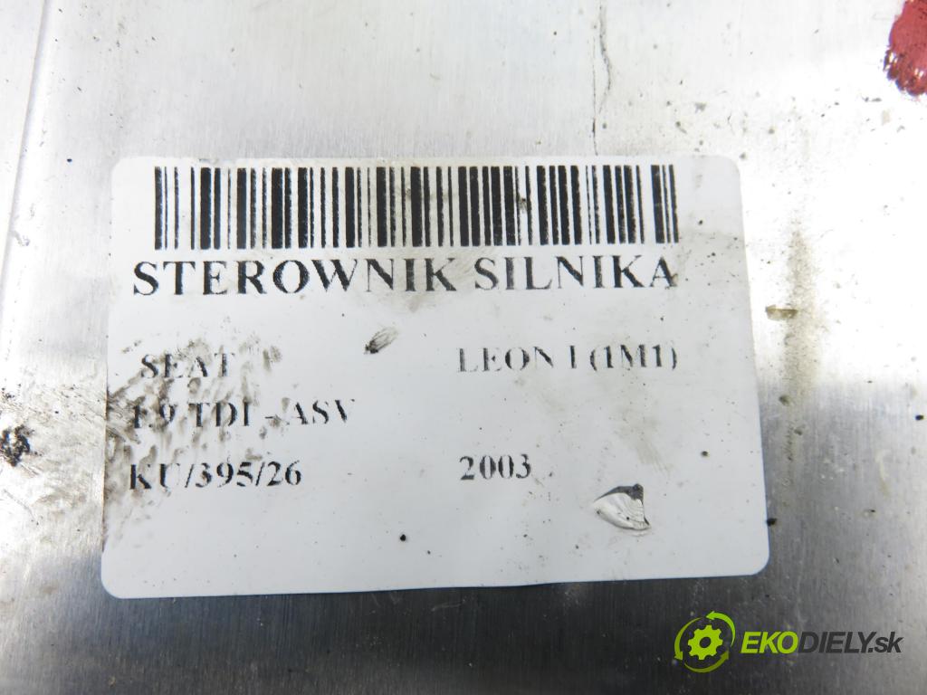 SEAT LEON (1M1) HB 2003 81,00 1.9 TDI - ASV 1896,00 Riadiaca jednotka Motor 038906012FK ; 0281010683
