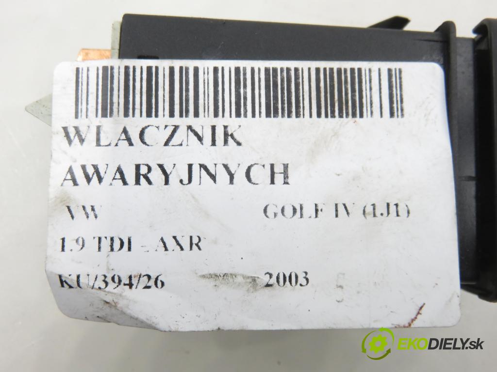 VW GOLF IV (1J1) HB 2003 74,00 1.9 TDI - AXR 1896,00 přepínač nouzových 1J0953235J
