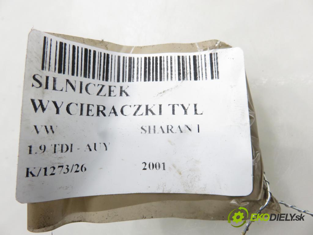 VW SHARAN (7M8, 7M9, 7M6) MINIVAN 2001 85,00 1.9 TDI - AUY 1896,00 motorek stěrače ZADNÍ: 7M3955711 ; 404637B
