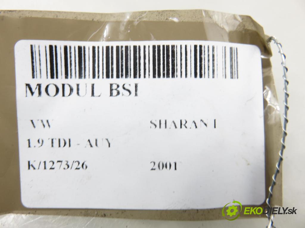 VW SHARAN (7M8, 7M9, 7M6) MINIVAN 2001 85,00 1.9 TDI - AUY 1896,00 MODUL BSI 7M3962258Q ; S110730100H